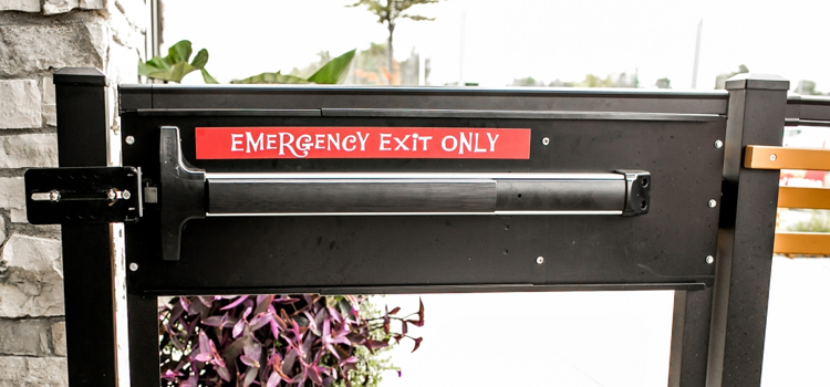 emergency push bar installation in Coronado